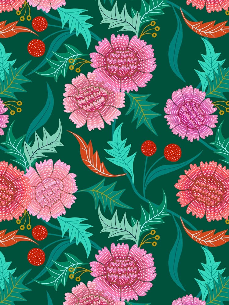 Jours de Dahlias - Vert