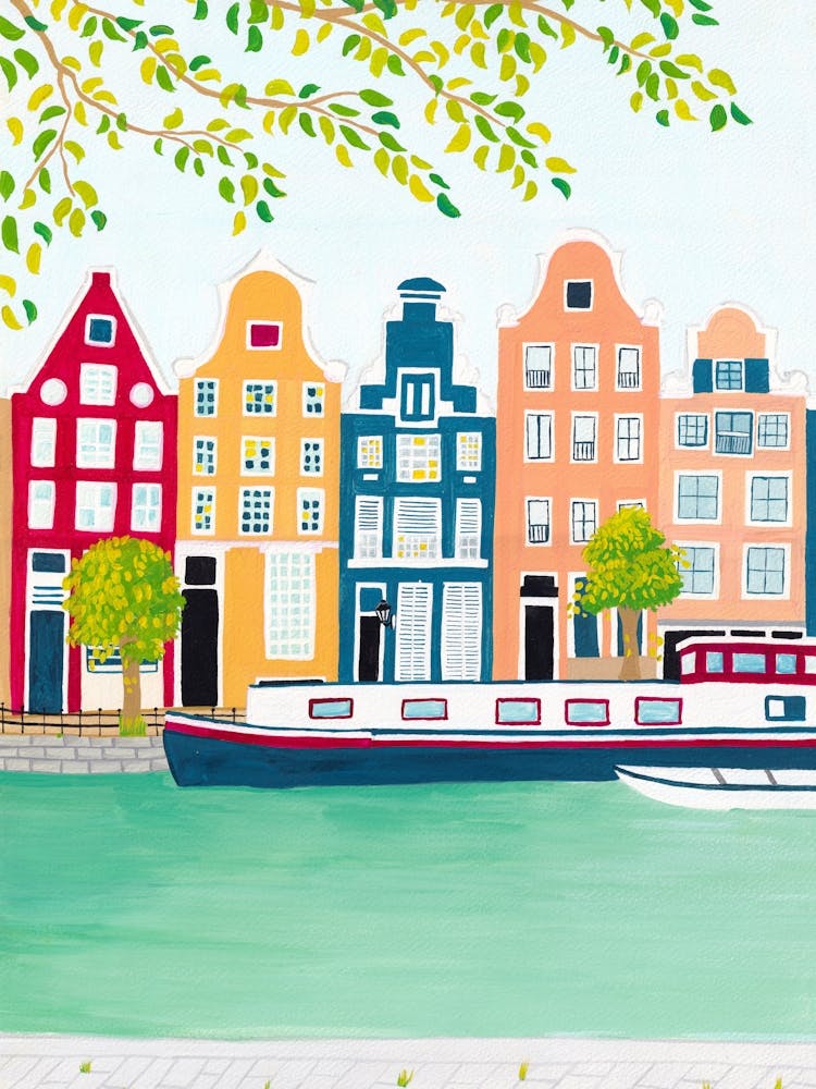 Amsterdam art, Netherlands art print, Amsterdam wall art, Holland poster 1