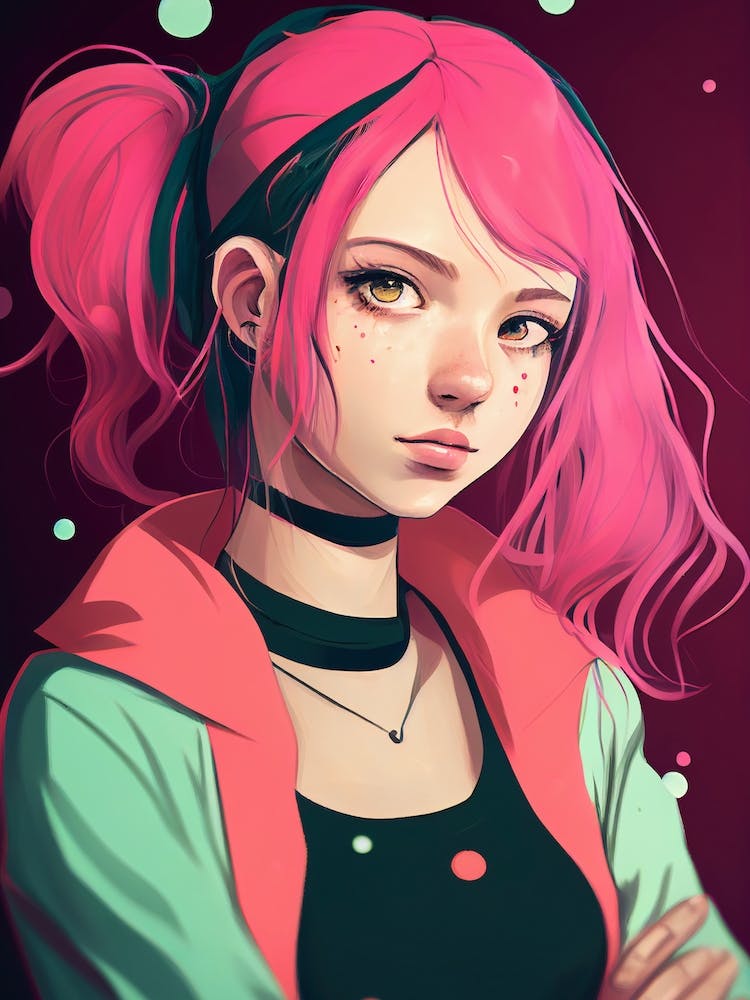 Pink Hair Anime Girl