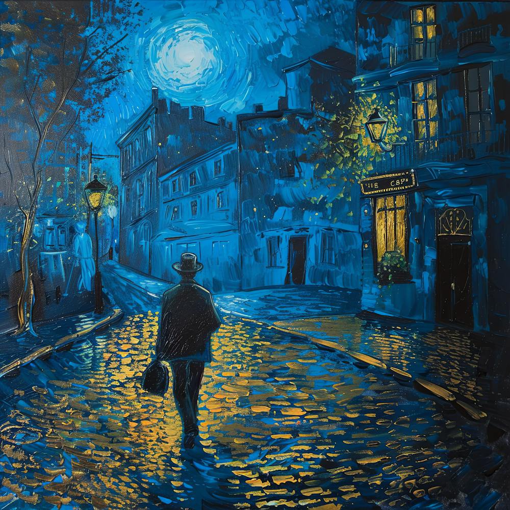 Van Gogh Stil Nachtwächter in Arles Serie 1