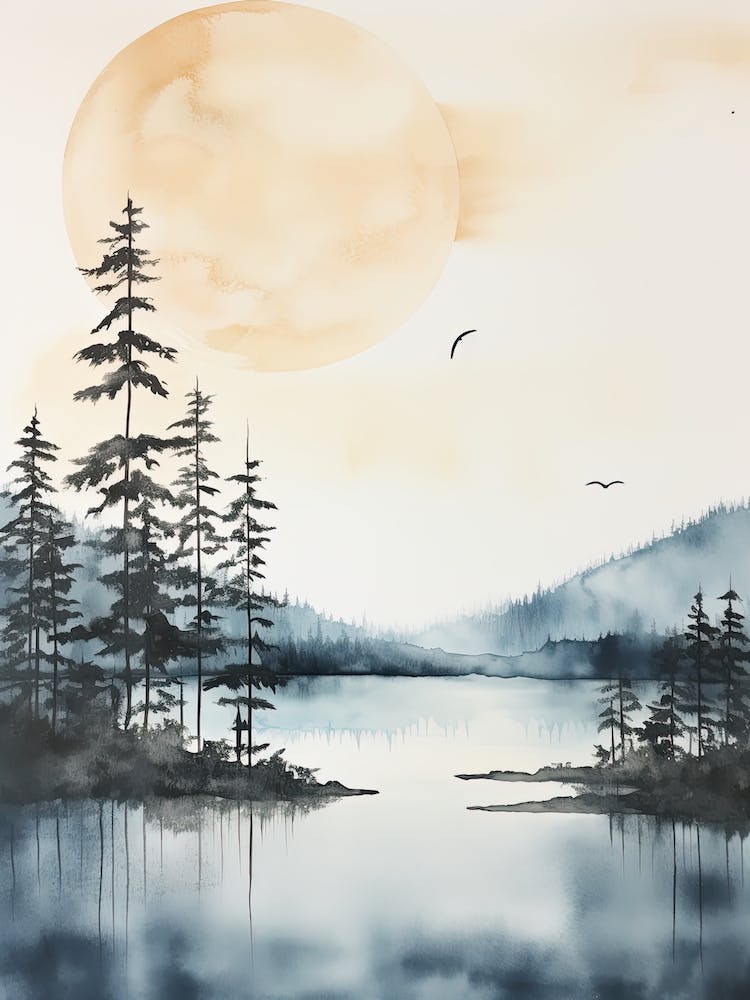 Watercolour Of Haida Gwaii   British Columbia Canada 2