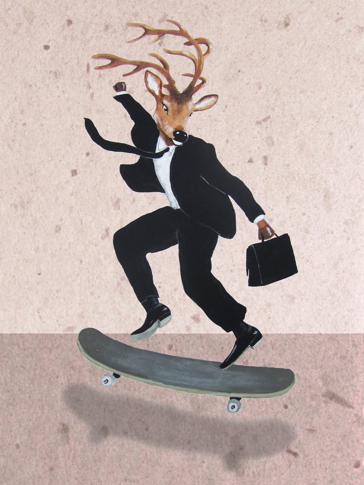 Deer Skateboarding