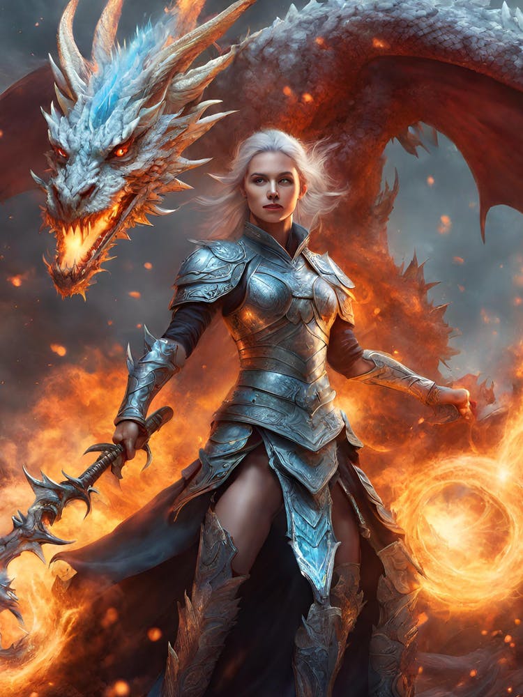 Dragon And A Woman