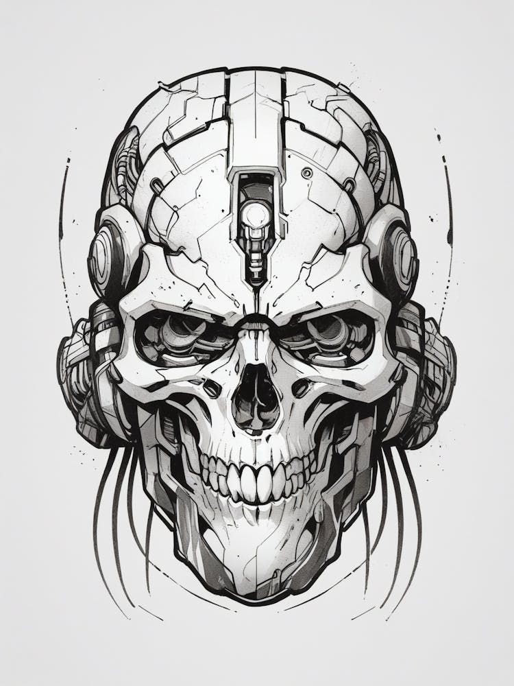 Skull With Headphones