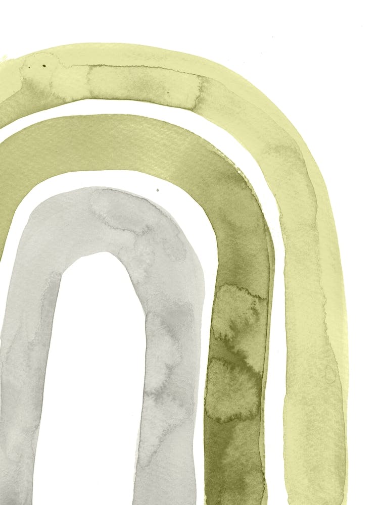 Green tone watercolor Rainbow