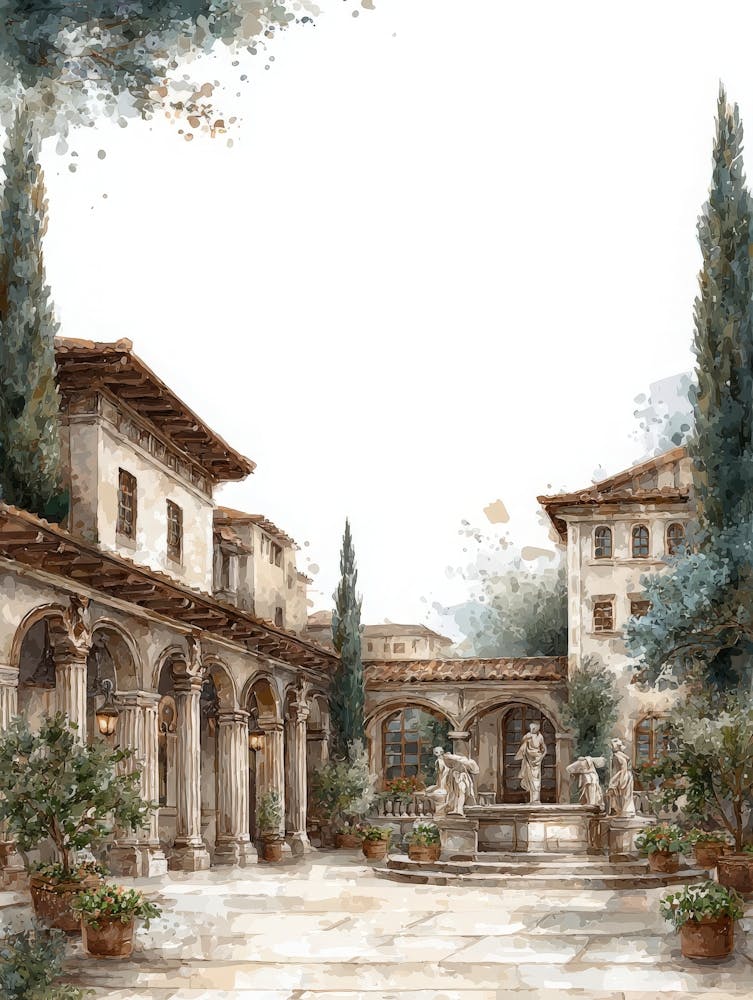 Aihrgdesign Isolated Watercolor Painting Of Italian Renaissan 2a396ef7 C075 4697 B02d 2b96b12849e9 3