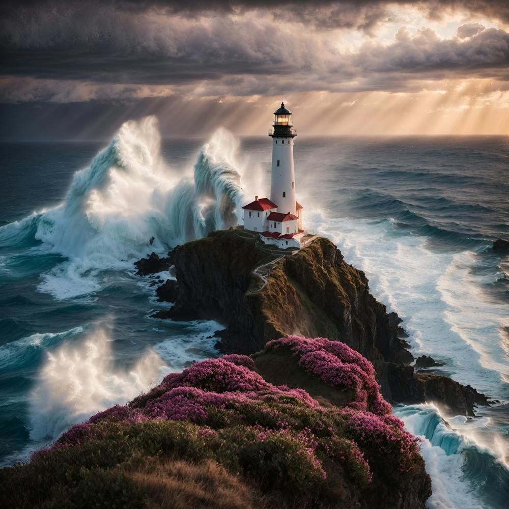 Lighthouse At Dusk