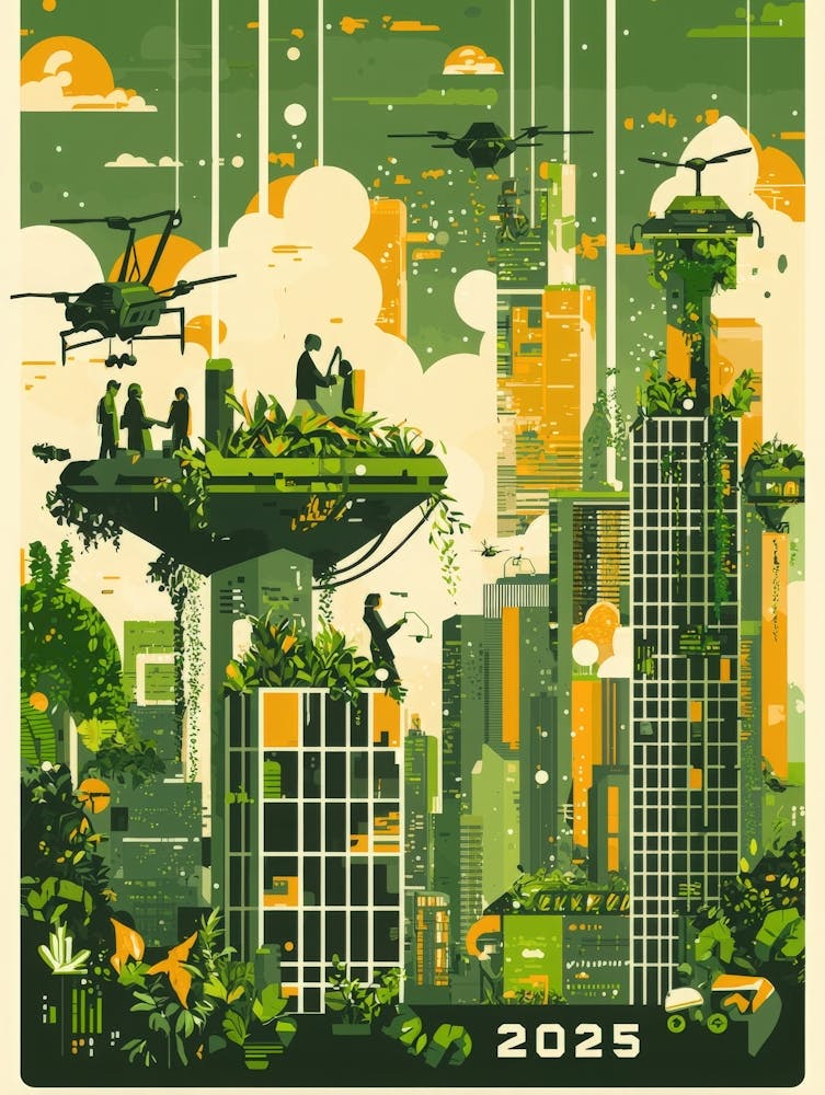 Aihrgdesign A Visionary Poster Depicting Green Skyscrapers An B2766dd1 Dda6 41d4 9ff9 4d38ebd96f2a 2