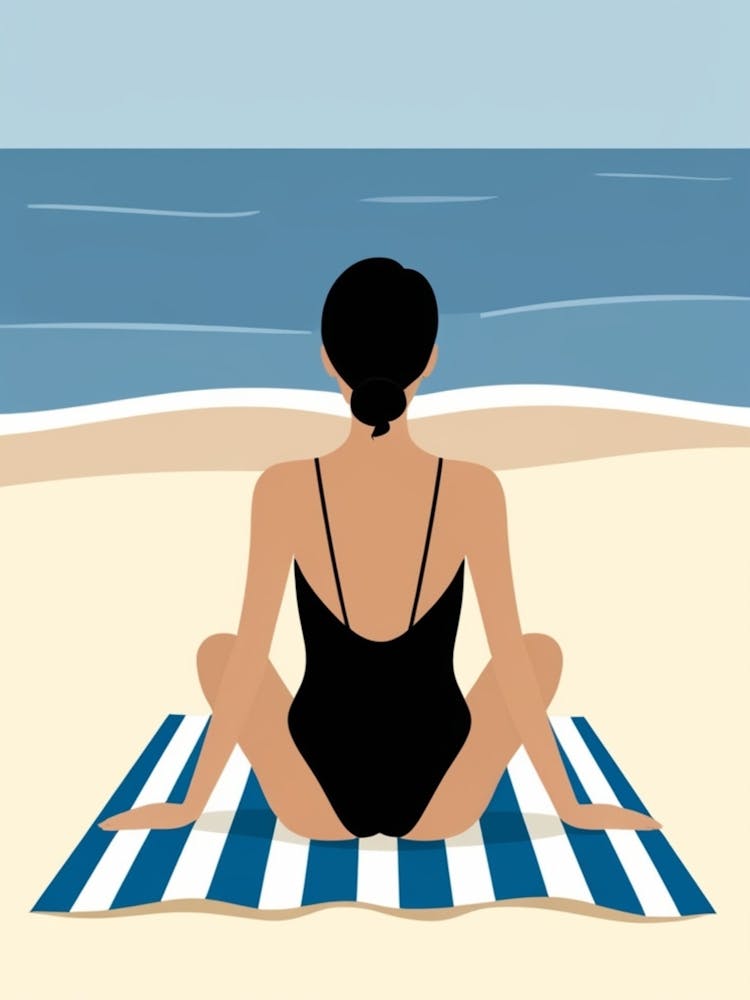 Frau entspannt am Strand