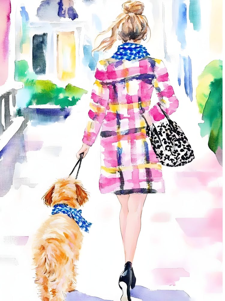 Girl And Her Dog