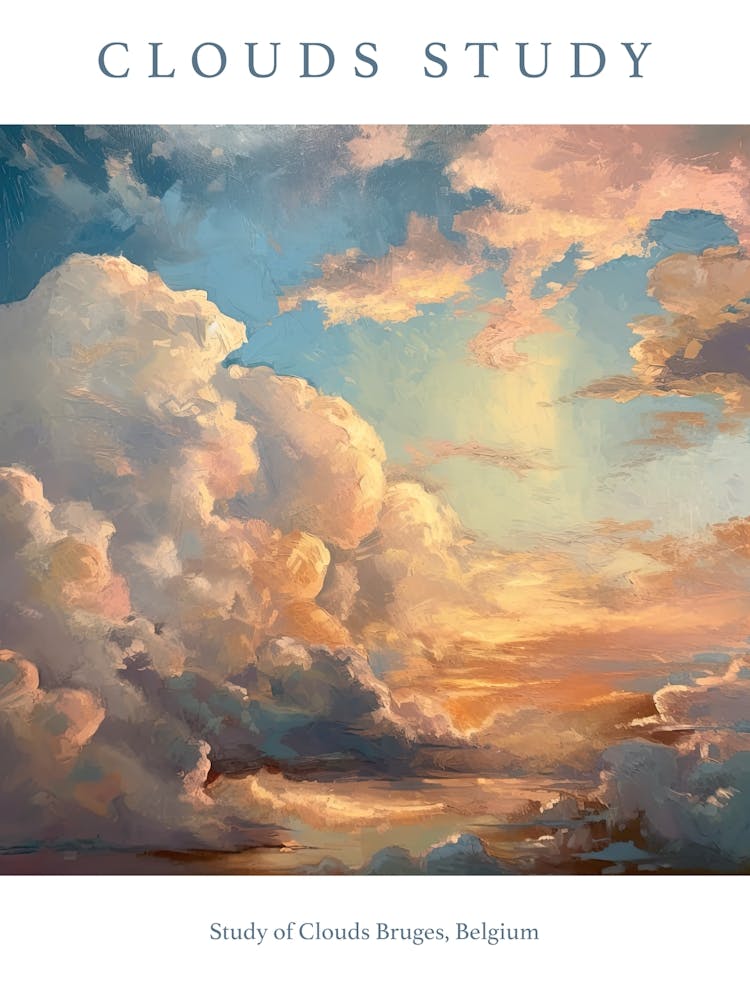 Studie von Wolken Brügge, Belgien 2