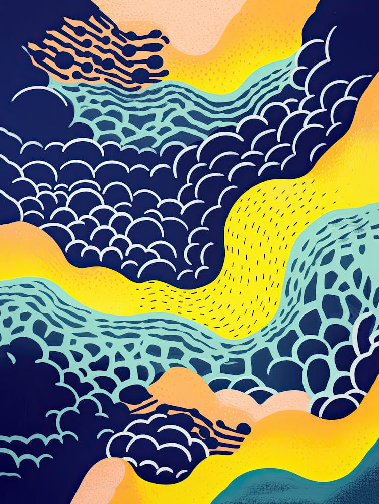 Bioluminescent Echo Deep Sea Organic Design