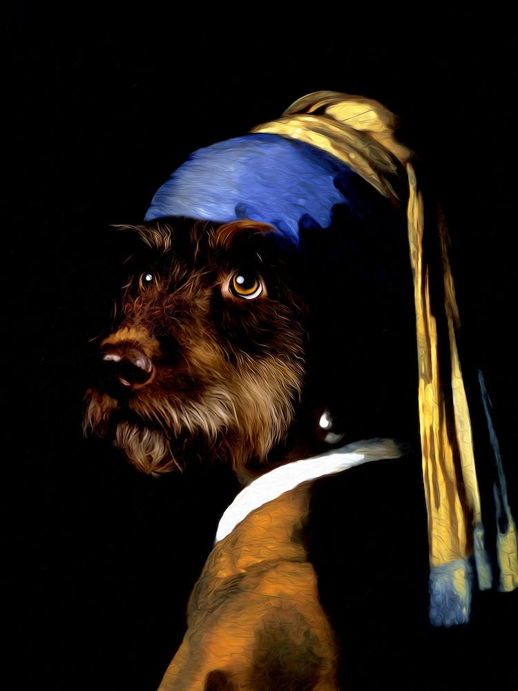 Ella With The Pearl Earring Pet Portraits