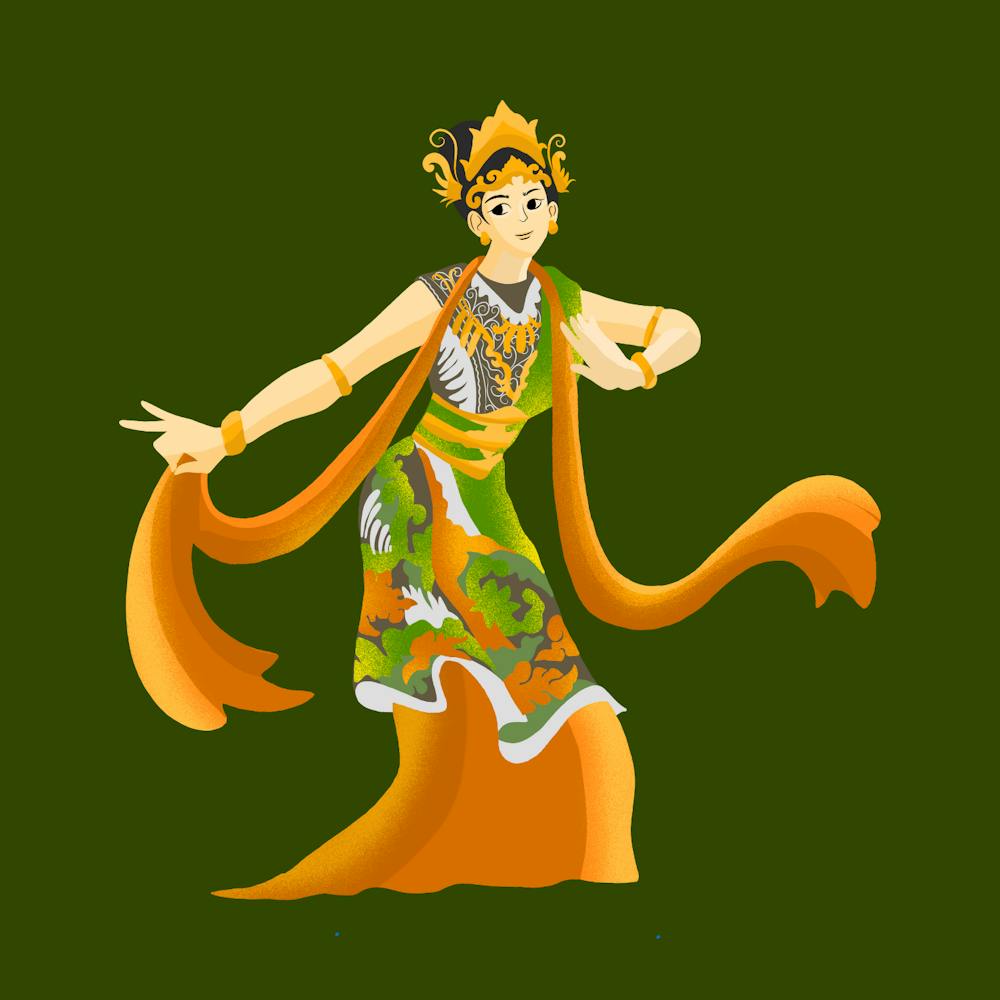 Asiatische Tänzerin