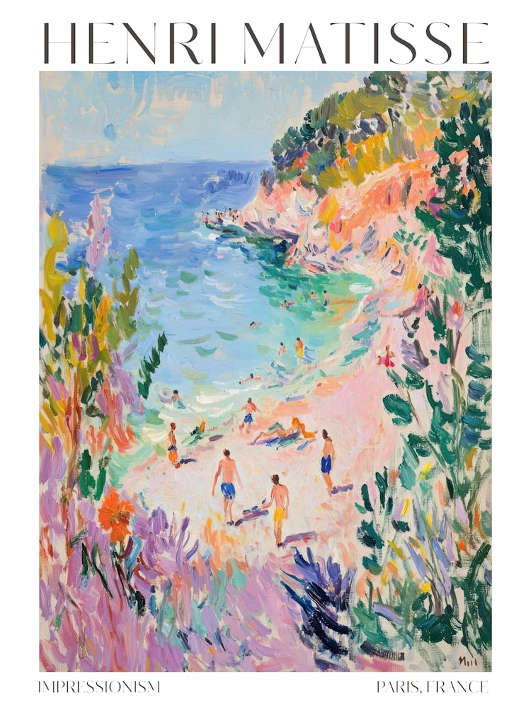 Matisse Print Coastal Eclectic Maximalist Trendy Decor Matisse Beach Gift Idea