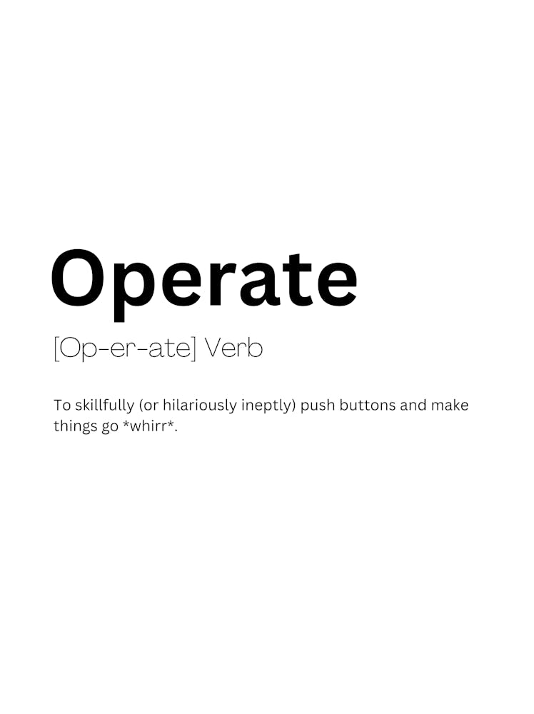 Operate Definition Meaning
