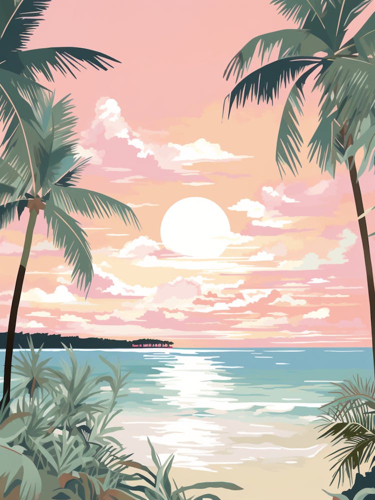 A Canvas Painting Of Seven Mile Beach, Negril Jamaica 3