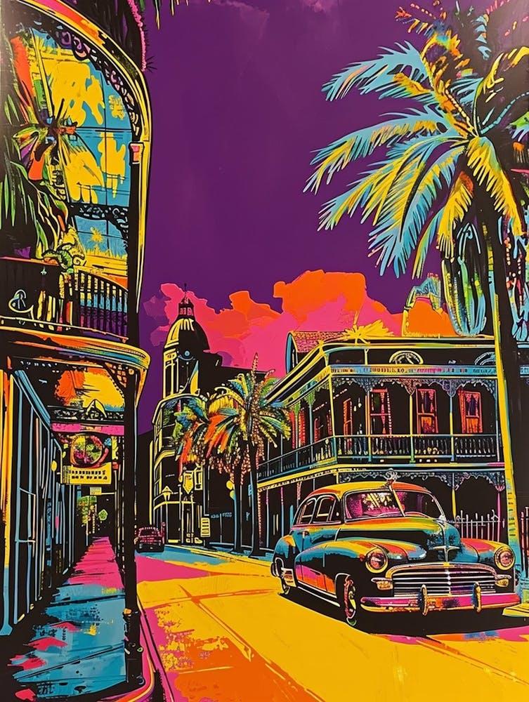 Mardi Gras World Retro Pop Art 2