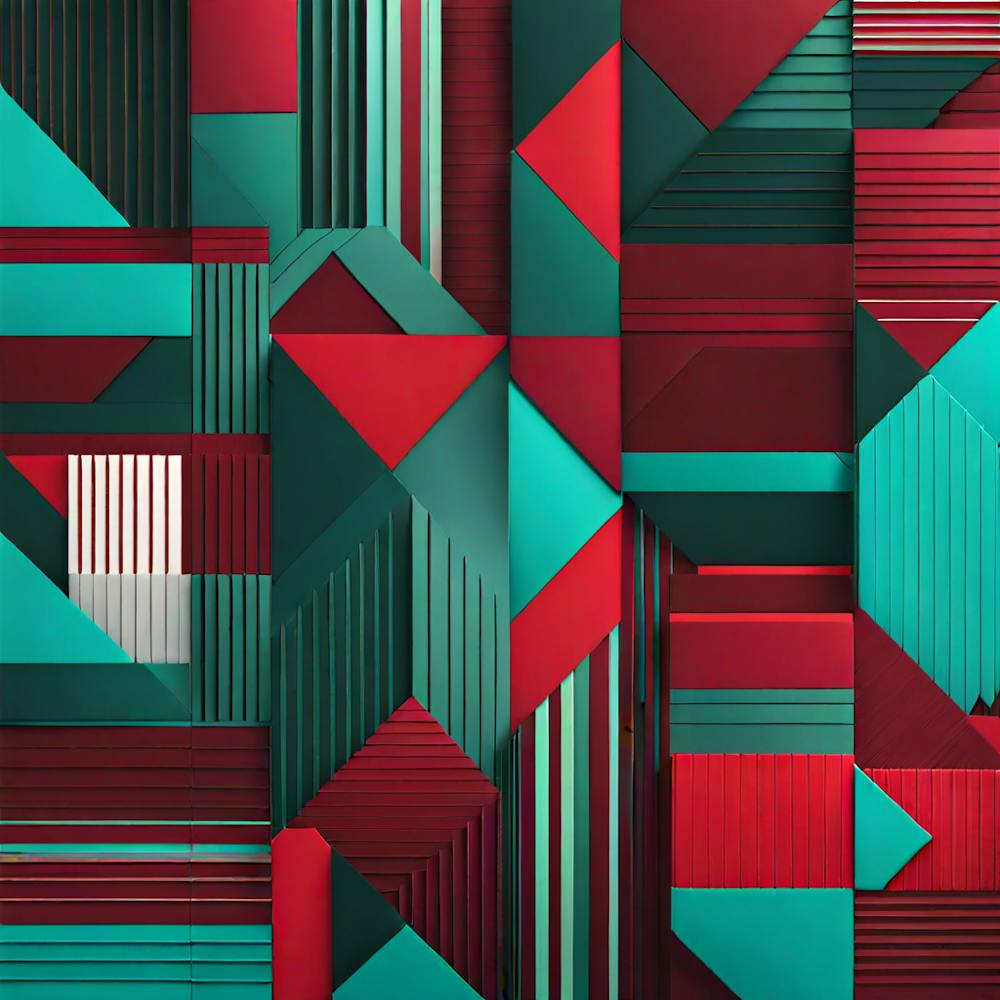 A Vibrant Abstract Composition Using Unconventional Colors, 256