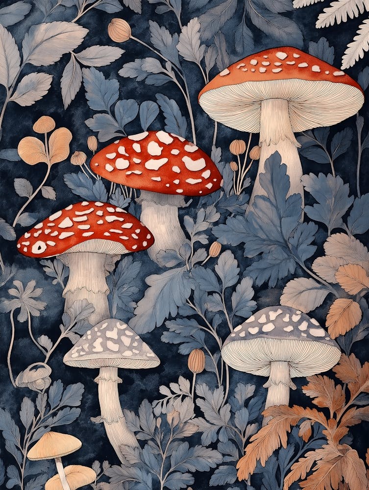 Mushrooms In The Forest