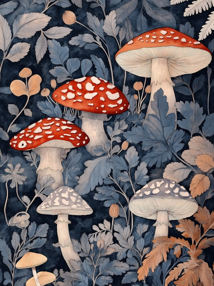 Mushrooms In The Forest
