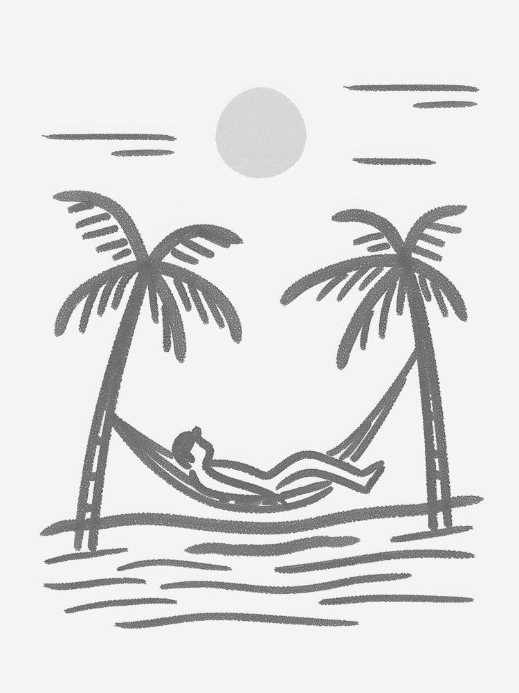 Person Relaxing In A Hammock