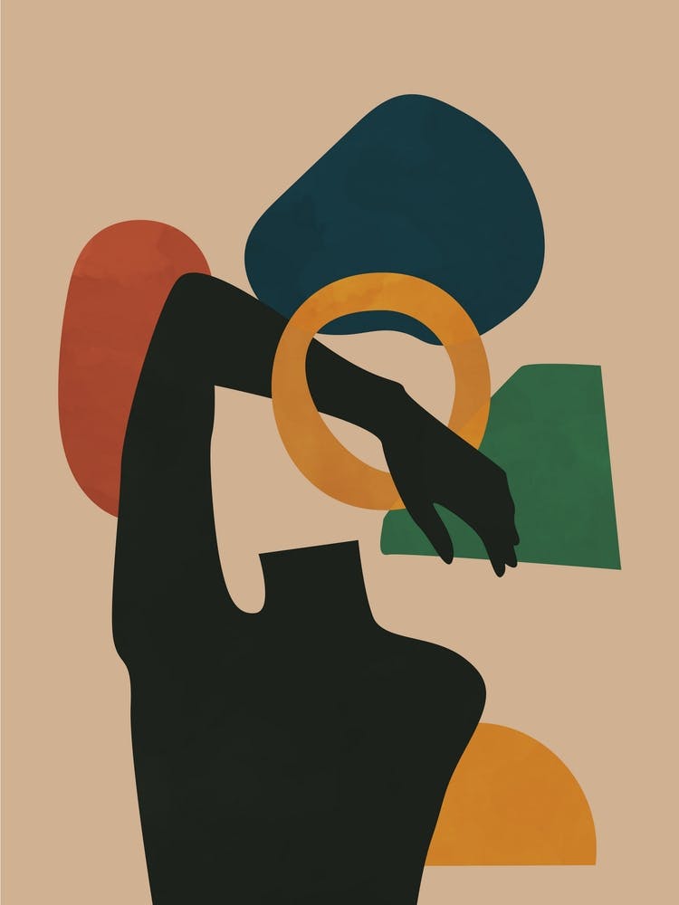 Abstract Body Mind Modern Mid Century