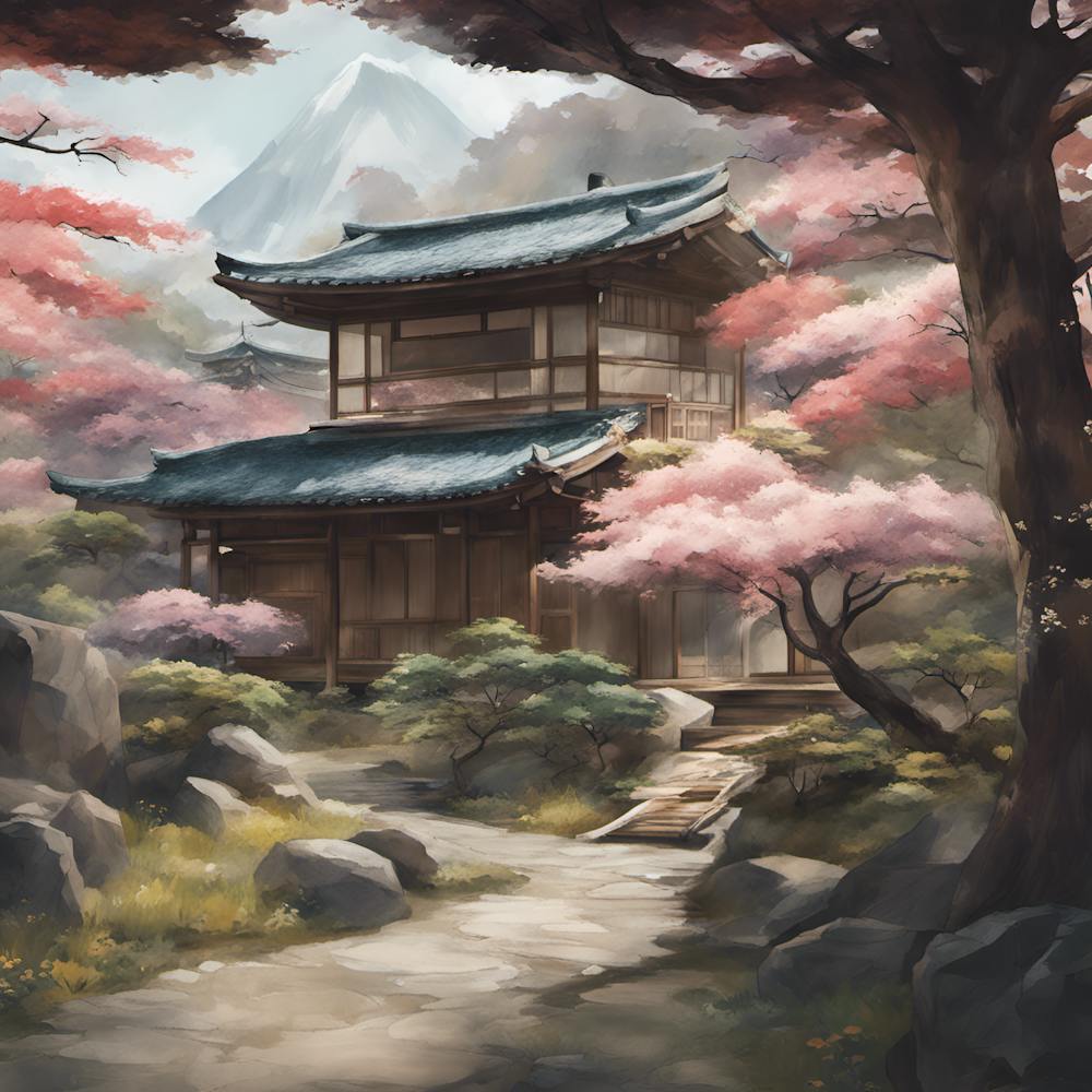 Asiatisches natürliches japanisches Haus