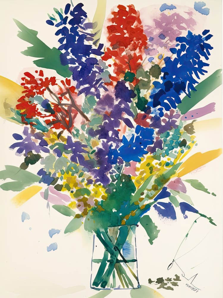 Statice Flower Illustration 4