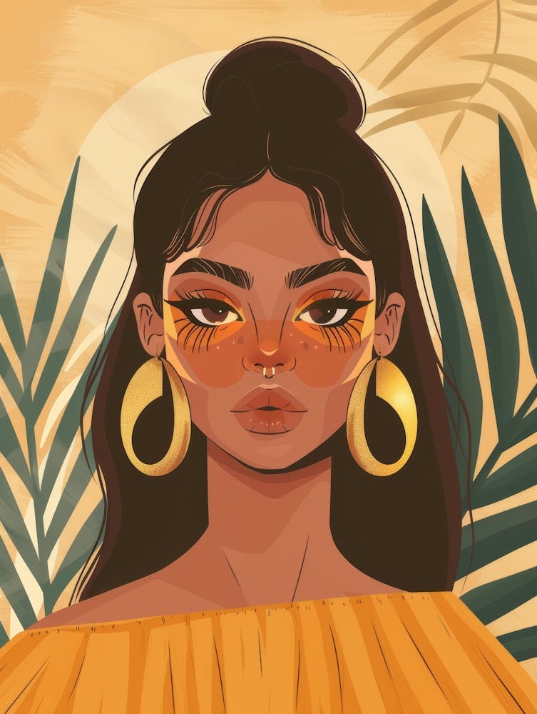 Girl With Hoop Earrings 2