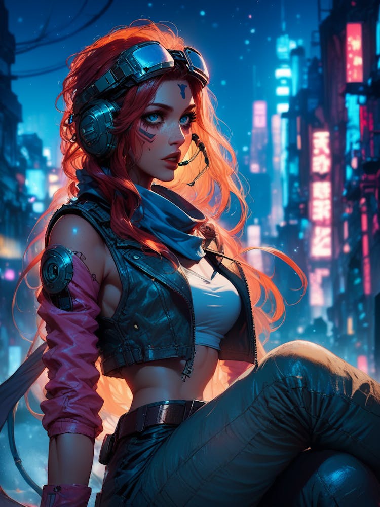 Cyberpunk-Mädchen