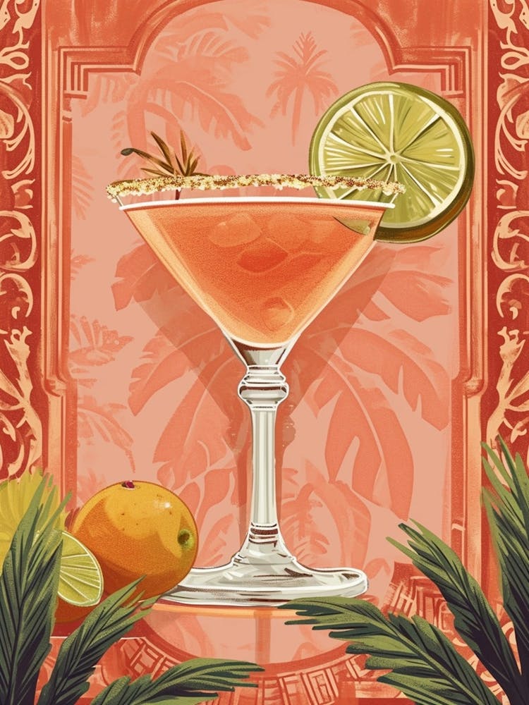 Art Deco Orange Margarita