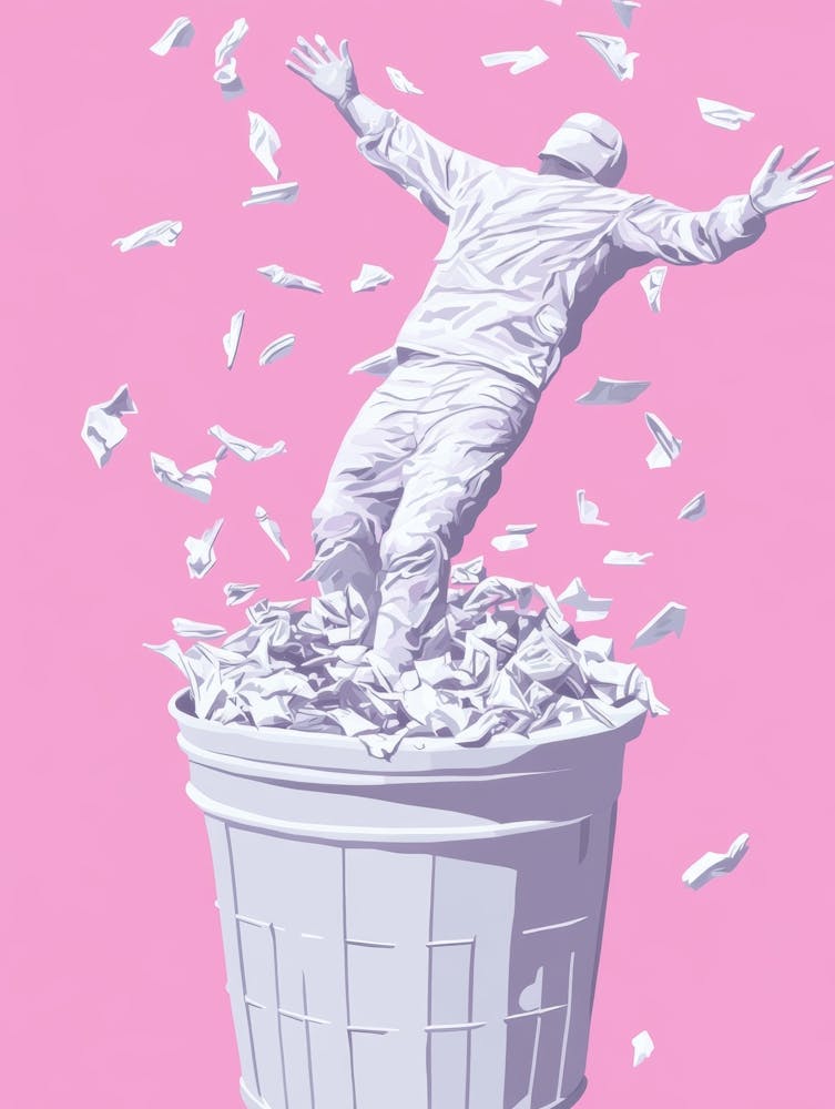 Man In A Trash Can