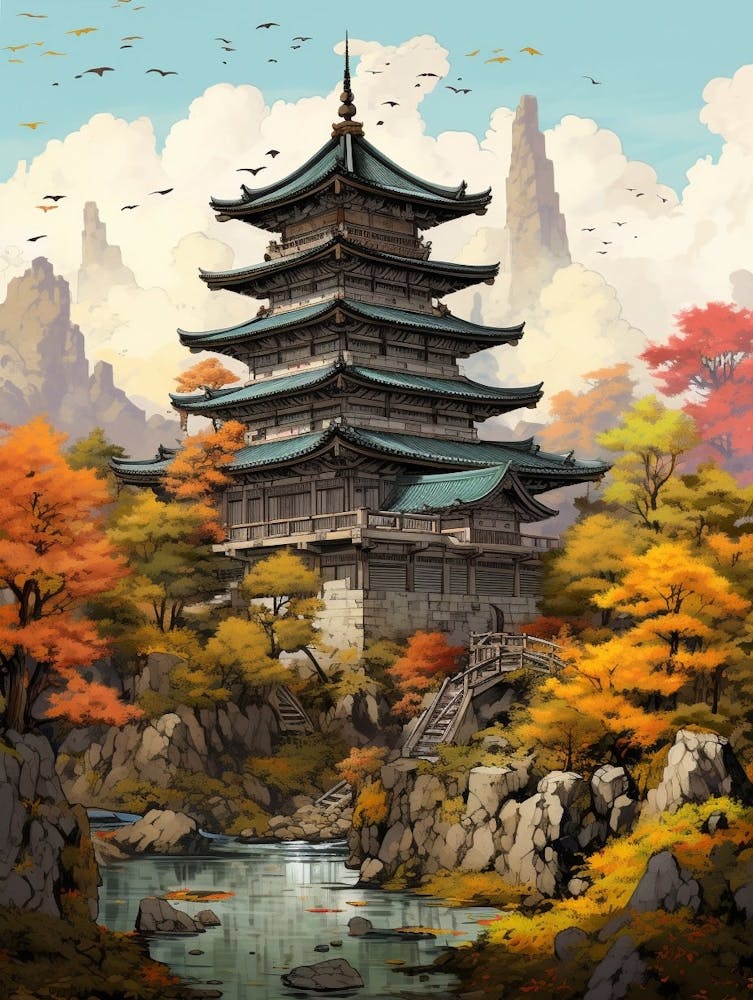Historical Castles And Temples Japanese Style 4