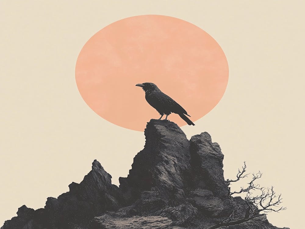 Crow On Rock