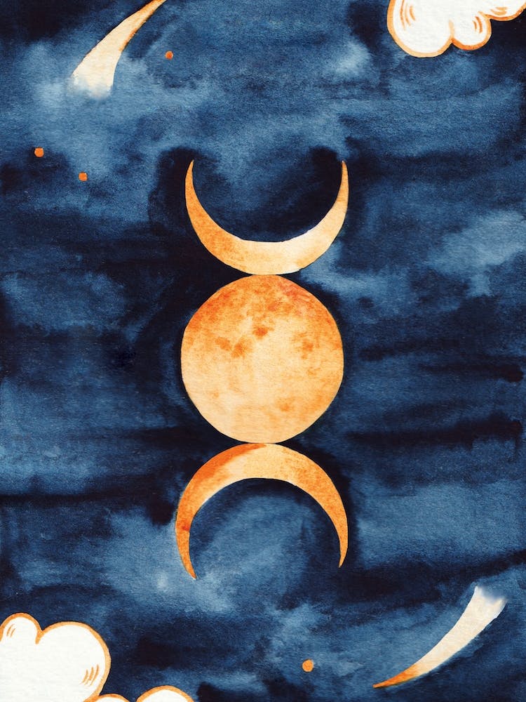 Triple Goddess Watercolor