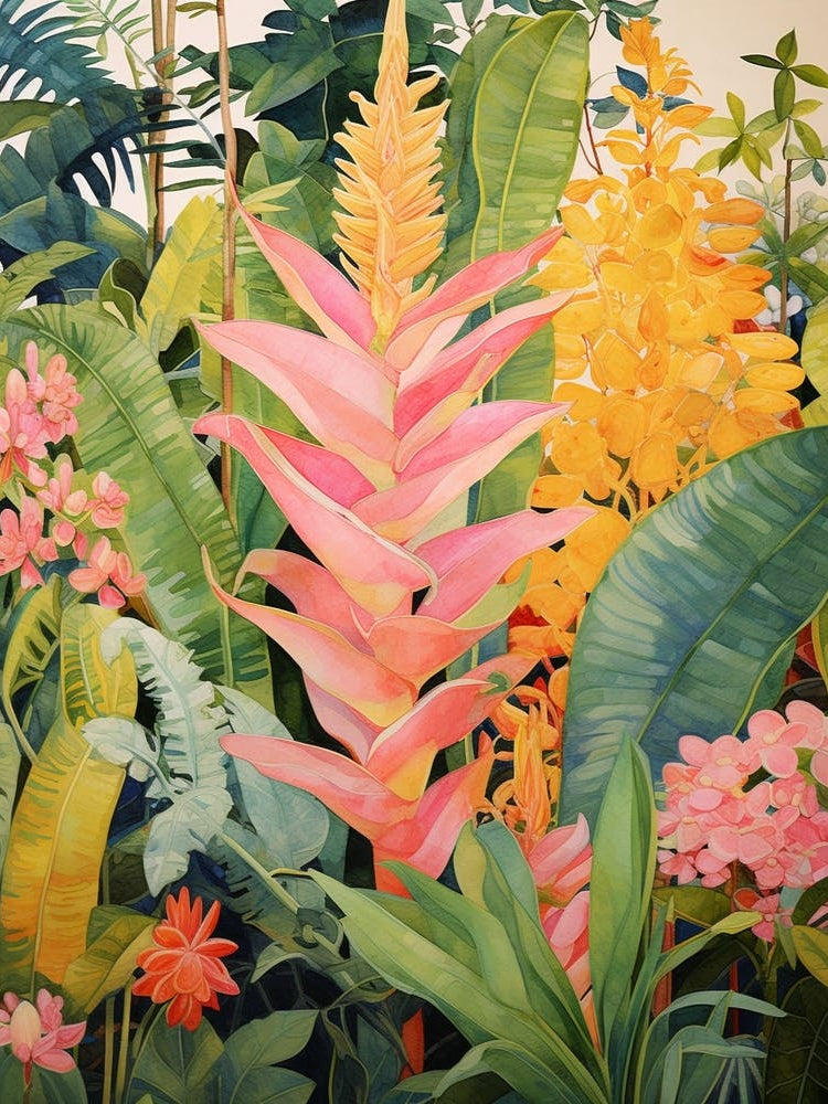 Tropical Plant Painting Zz Plant 8