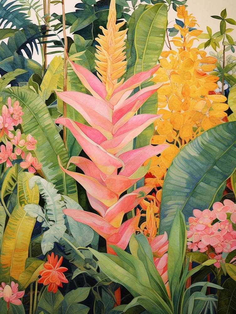 Tropical Plant Painting Zz Plant 8