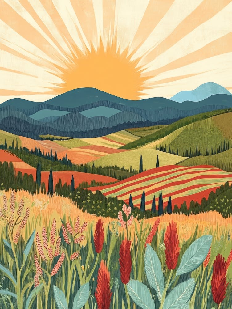 Sunset In Tuscany