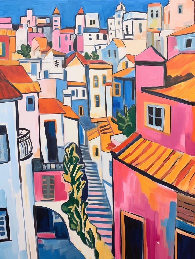 Lisbon Portugal 1 Fauvist Painting