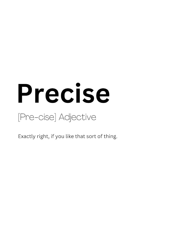 Precise Definition Meaning 1