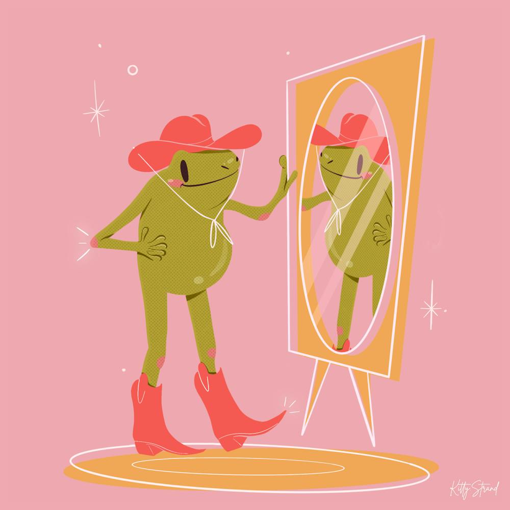 Grenouille Cowboy En Bottes