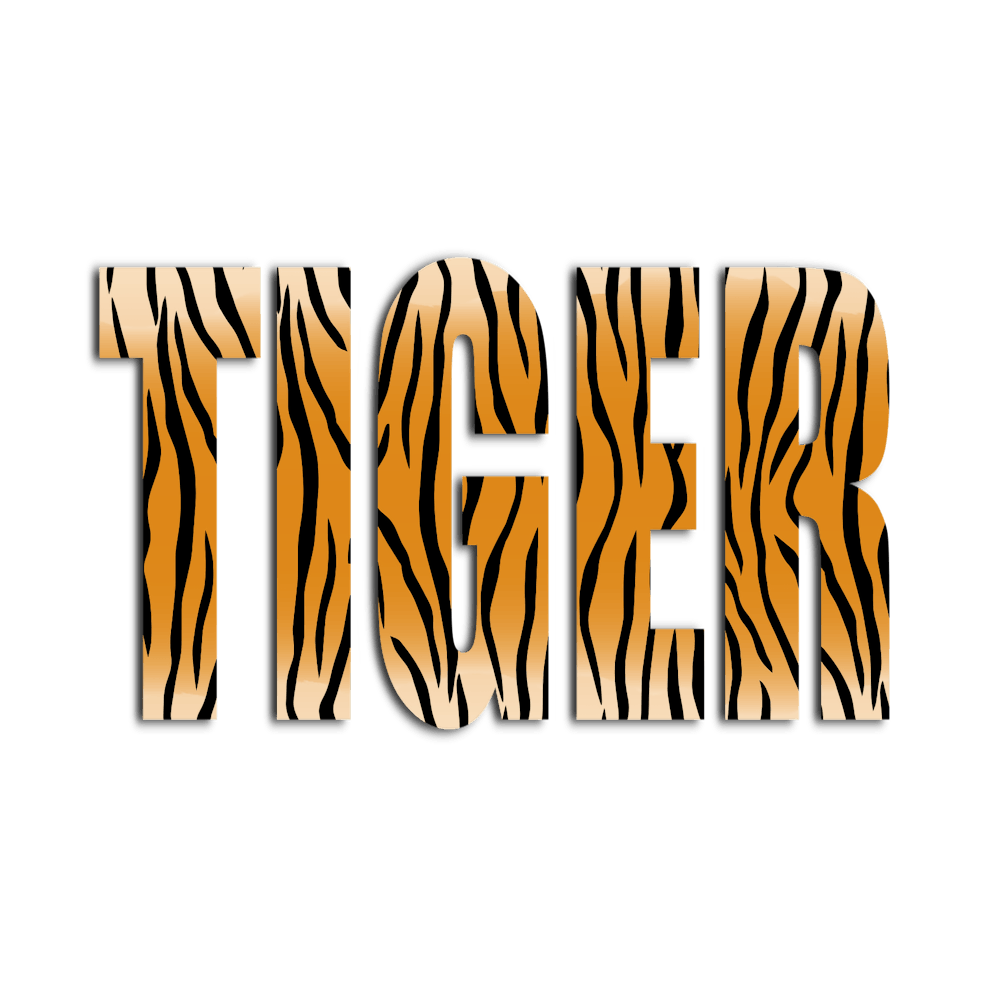 Tiger Text Skin Pattern Animal