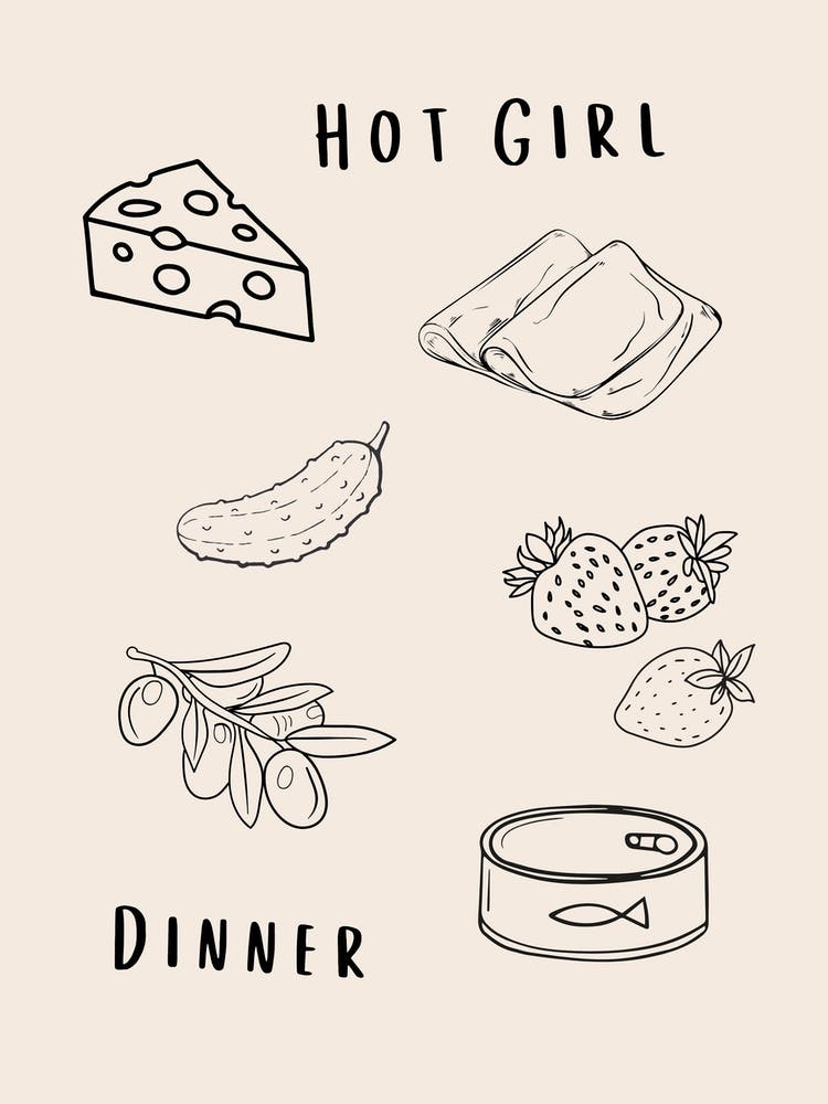 Hot Girl Dinner B&W