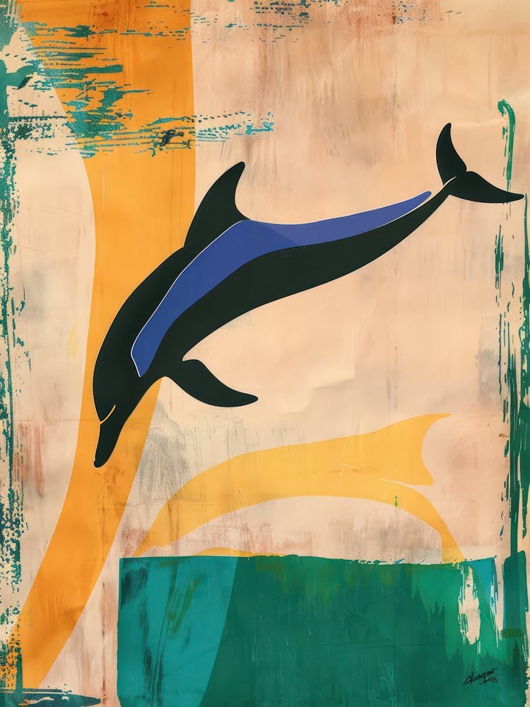 Dolphin 2 Cut Out Collage