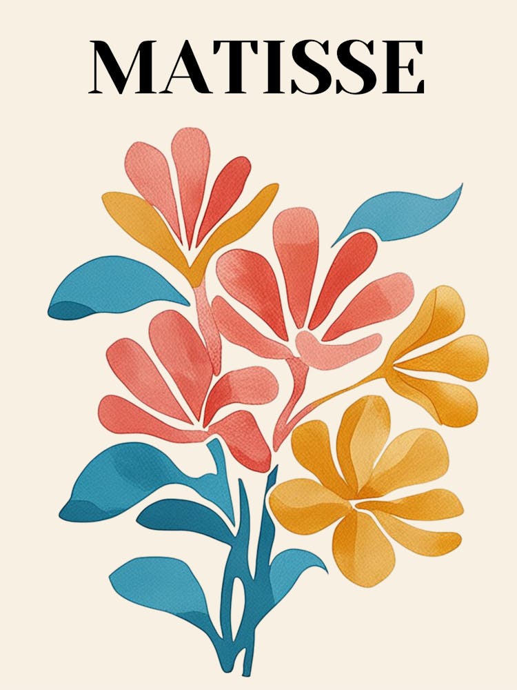 Matisse Watercolor Flowers 1