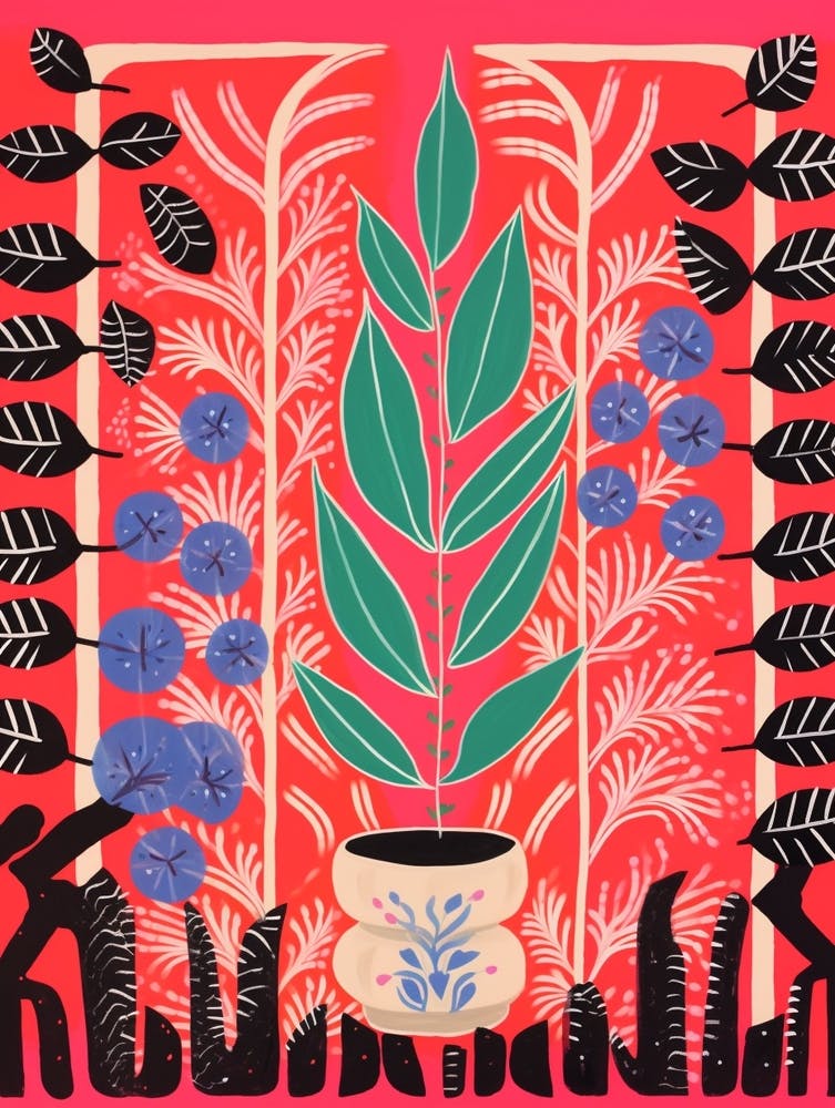 Illustration de Plante Rose et Rouge Plante ZZ 7