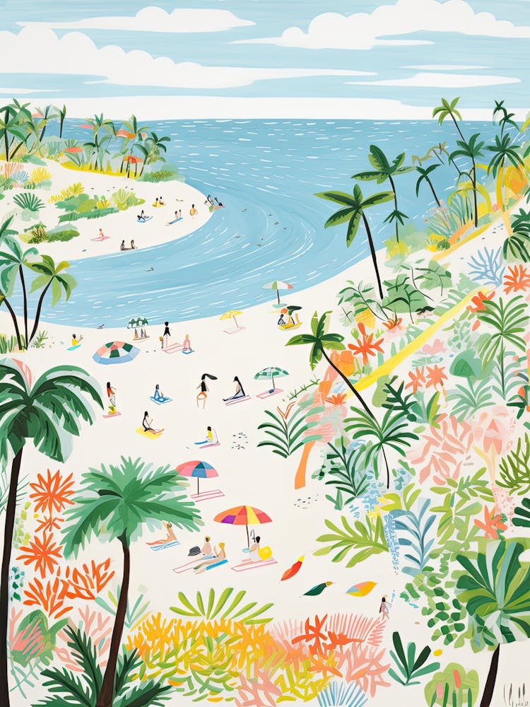 Seminyak Beach, Bali, Indonesia, Matisse And Rousseau Style 3