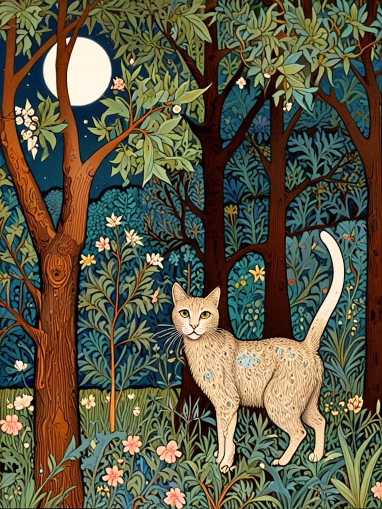 William Morris Cat In The Woods 20