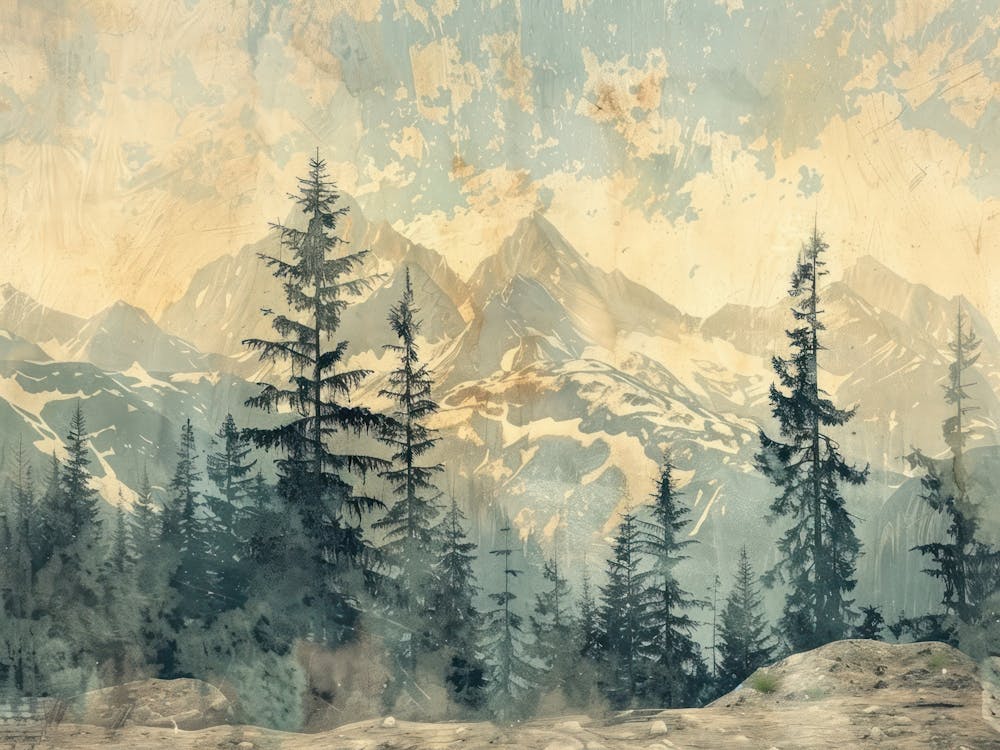 Landschaft Retro Illustration 7